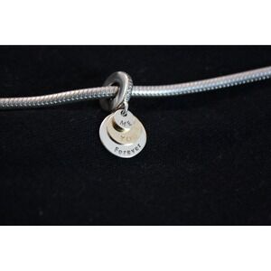 Pandora Me You Forever Dangle Charm Womens Silver Gold Mixed Metal 791979CZ